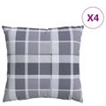 vidaXL Vankúš na vonkajšie použitie 4 ks Látka Šedá kocka 40 x 40 cm