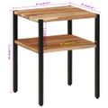 vidaXL Bočný stolík 35x35x45 cm masívne akáciové drevo agát a železo