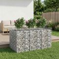 vidaXL Gabiónová vyvýšená posteľ 2 ks 150 x 100 x 100 cm Strieborná