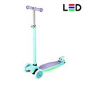 Detská trojkolesová kolobežka NILS Fun HLB1310 s LED fialová