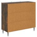 vidaXL Servírovacia skriňa Dymový dub 89 x 34,5 x 82 cm