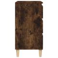 vidaXL Nočný stolík dymový dub 40x35x70 cm spracované drevo