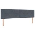 vidaXL Úložná posteľ s čelnou doskou Tmavosivá 180 x 200 cm Zamat