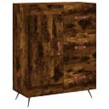 vidaXL Vysoká skrinka dymový dub 69,5x34x180 cm spracované drevo