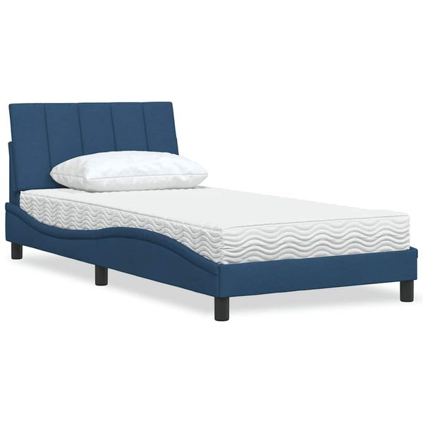vidaXL Posteľ s matracom Hanko modrá 100x200 cm látka