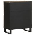 vidaXL Komoda 60x33x75 cm čierna masívne mangovníkové drevo