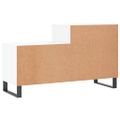 vidaXL Botník lesklý biely 102x36x60 cm spracované drevo