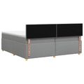 vidaXL Posteľ boxspring s matracom Svetlosivá 200 x 200 cm Látka