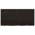 vidaXL Kúpeľňová doska tmavohnedá 120x60x(2-4) cm ošetrený masív