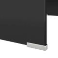 vidaXL Sklenený TV stojan/stojan pod monitor, čierny, 70x30x13 cm