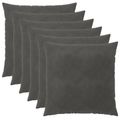 vidaXL Poťah na podložku 6 pcs HEERLEN Tmavosivá 60 x 60 cm Zamat