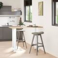 vidaXL Nohy barového stola, biele, 2 ks, 40 x (100-101) cm, oceľové