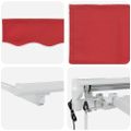 vidaXL Rám markízy Červená 300 x 200 cm Polyester s PU povrchom