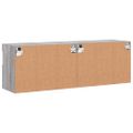 vidaXL TV nástenné skrinky s LED svetlami 2 ks sivé sonoma 60x30x40 cm