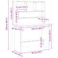 vidaXL Stolík s policami dub artisan 102x45x148 cm kompozitné drevo