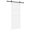 vidaXL Posuvné dvere Biela 83 x 202 cm Borovicový masív