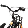 vidaXL Detský bicykel s predným nosičom 16 palcový čierny a oranžový