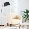 vidaXL Rozkladacia stolička s podrúčkami krémová 54 cm