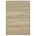 vidaXL Komody 2 ks dub sonoma 60x31x84 cm kompozitné drevo