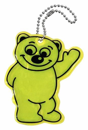 Prívěšok reflexný BEAR - žltý