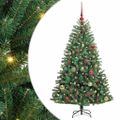 vidaXL Umelý Sklápací Vianočný Stromček Zelená 150 cm PVC a kov