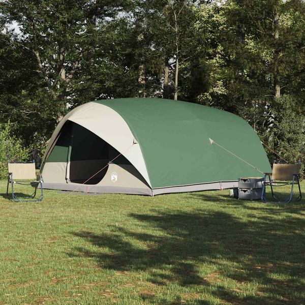vidaXL Tunneľový stan so strechou Zelená 500 x 348 x 200 cm taft