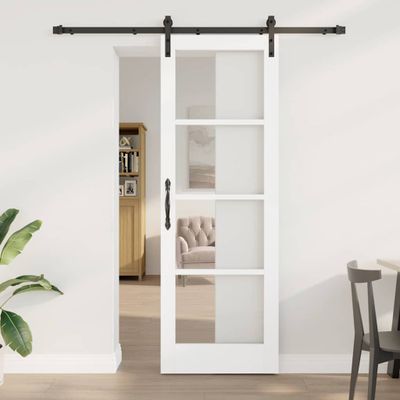 vidaXL Posuvné dvere ORKDAL Biela a čierna 73,5 x 211 cm