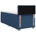 vidaXL Posteľ boxspring s matracom Modrá 100 x 200 cm Látka