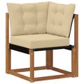 vidaXL Záhradná súprava gaučov 7 ks Prírodná a béžová