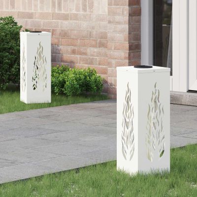 vidaXL Solárne LED svetlo na chodník 2 pcs Biela