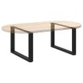 vidaXL Nohy konferenčného stolíka v tvare U, 2 ks, čierne, 60 x (42-43) cm, oceľové