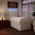 vidaXL Boxspring posteľ s matracom biela 90x200 cm umelá koža