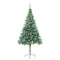 vidaXL Osvetlený umelý vianočný stromček+gule 210 cm, 910 vetvičiek