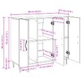 vidaXL Servírovacia skriňa Čierny dub 90 x 32,5 x 80 cm
