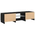 vidaXL TV skrinka 140 x 38,5 x 36 cm Čierny dub Kompozitné drevo