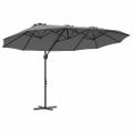 vidaXL Slnečník Antracit 372 x 198 x 243 cm Polyester a hliník