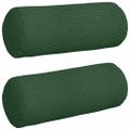 vidaXL Podložkové vankúše 2 pcs Tmavozelená Ø 15 x 40 cm