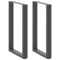 vidaXL Nohy barového stola v tvare U, 2 ks, antracitové, 60 x (90-91) cm, oceľové