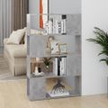 vidaXL Knižnica/deliaca stena betónovo sivá 80x24x124,5cm drevotrieska