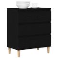 vidaXL Servírovacia skriňa Čierny dub 60 x 35 x 70 cm Kompozitné drevo
