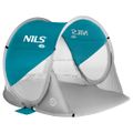 Samostatný skladací plážový stan NILS Camp NC3142 modro-zelený