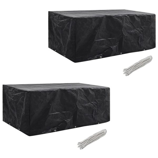 vidaXL Obaly na záhradný nábytok pre 8 osôb 2 ks 229x113 cm, 10 očiek