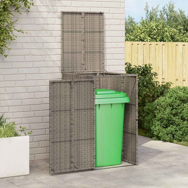 vidaXL Kôš na odpadky Sivá 65 x 80 x 115 cm Polyetylén
