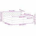 vidaXL Posteľ s pružinovým rámom Modrá 200 x 200 cm látka