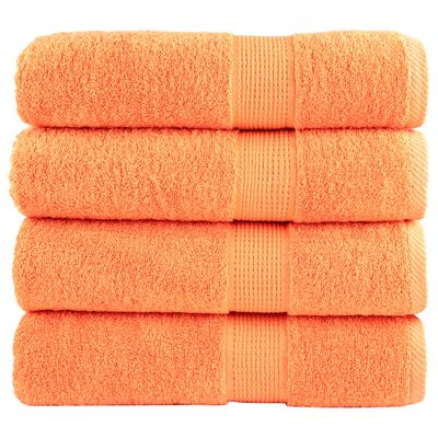 vidaXL Prémiové osušky SOLUND 4 ks oranžová 70x140 cm 600 g/m2