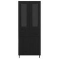 vidaXL Highboard 2 ks Čierny dub 69,5 x 34 x 180 cm Kompozitné drevo