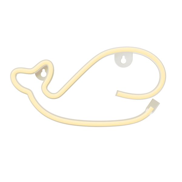 Neon LED Light WHALE warm white Bat + USB FLNE09 Forever Light
