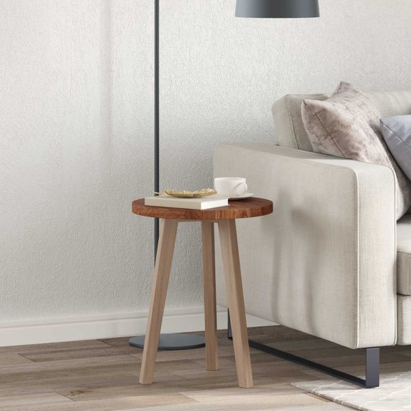 vidaXL Vrchná doska Svetlohnedá Ø 40 x 2,5 cm Masívne dubové drevo