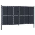 vidaXL Záhradná brána z ocele 400x200 cm antracitová