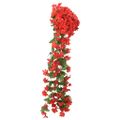 vidaXL Kvetinové girlandy 3 ks, červené 85 cm